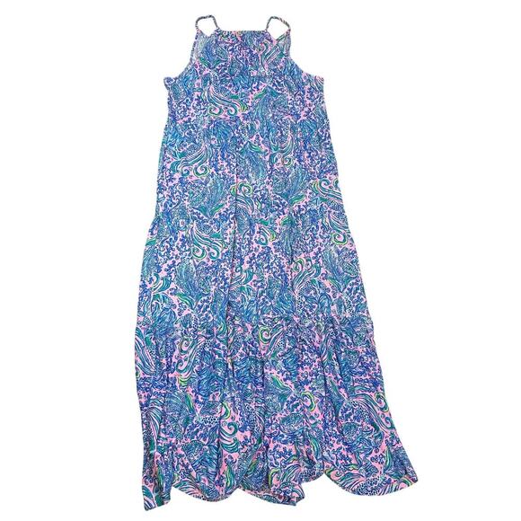 Lilly Pulitzer Maribella Halter Maxi Dress LILAC ROSE WE MEMAID IT Size Large - Picture 7 of 11